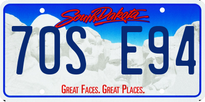 SD license plate 70SE94