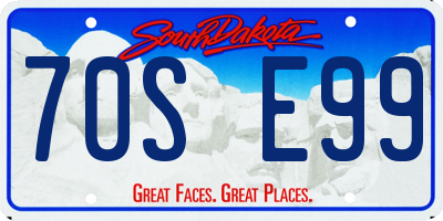 SD license plate 70SE99