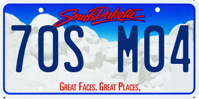 SD license plate 70SM04