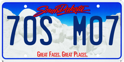 SD license plate 70SM07