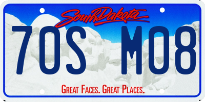 SD license plate 70SM08