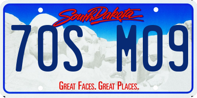 SD license plate 70SM09