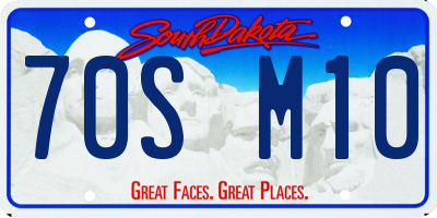 SD license plate 70SM10