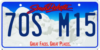 SD license plate 70SM15