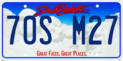 SD license plate 70SM27