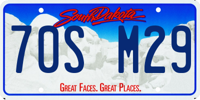 SD license plate 70SM29