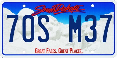 SD license plate 70SM37