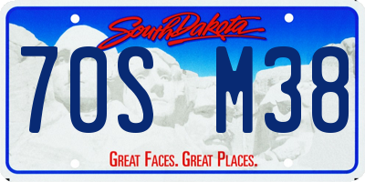 SD license plate 70SM38