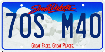 SD license plate 70SM40