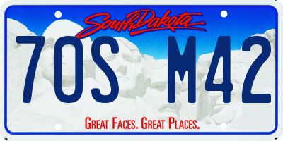 SD license plate 70SM42