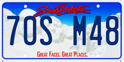 SD license plate 70SM48