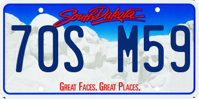 SD license plate 70SM59