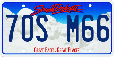 SD license plate 70SM66