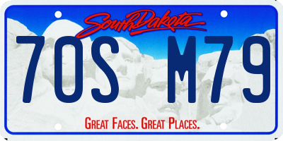 SD license plate 70SM79