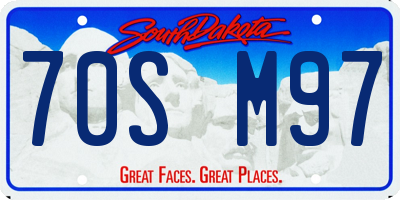 SD license plate 70SM97