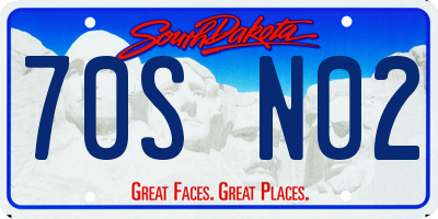 SD license plate 70SN02
