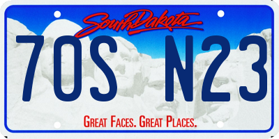 SD license plate 70SN23