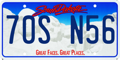 SD license plate 70SN56