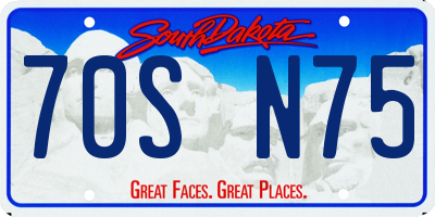 SD license plate 70SN75