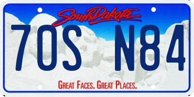 SD license plate 70SN84