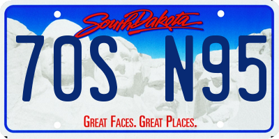 SD license plate 70SN95