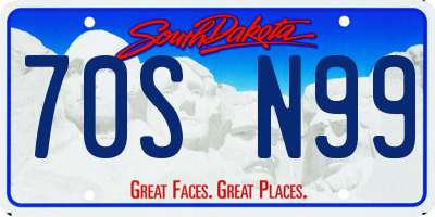 SD license plate 70SN99