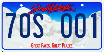 SD license plate 70SO01