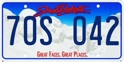 SD license plate 70SO42