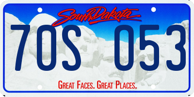 SD license plate 70SO53