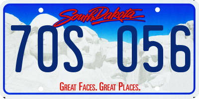 SD license plate 70SO56