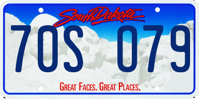 SD license plate 70SO79