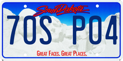 SD license plate 70SP04