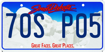SD license plate 70SP05