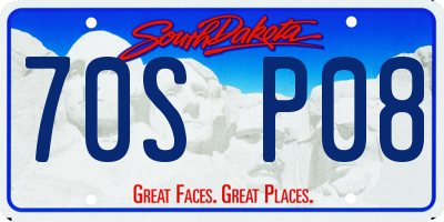 SD license plate 70SP08