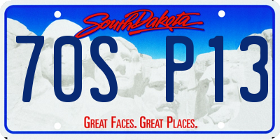 SD license plate 70SP13