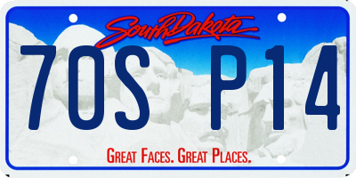 SD license plate 70SP14