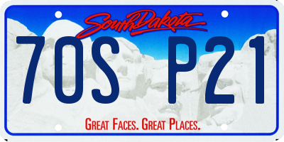 SD license plate 70SP21