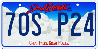 SD license plate 70SP24