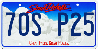 SD license plate 70SP25