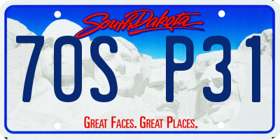 SD license plate 70SP31