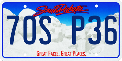 SD license plate 70SP36