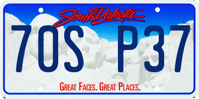 SD license plate 70SP37