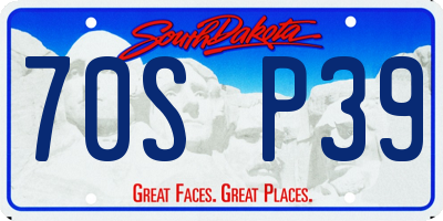 SD license plate 70SP39