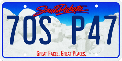 SD license plate 70SP47