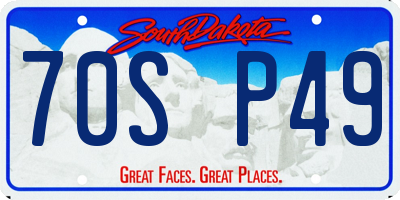 SD license plate 70SP49