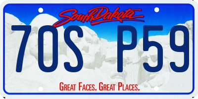 SD license plate 70SP59