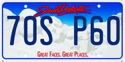 SD license plate 70SP60