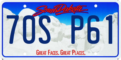 SD license plate 70SP61