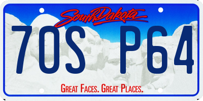 SD license plate 70SP64
