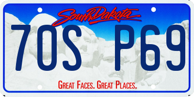 SD license plate 70SP69